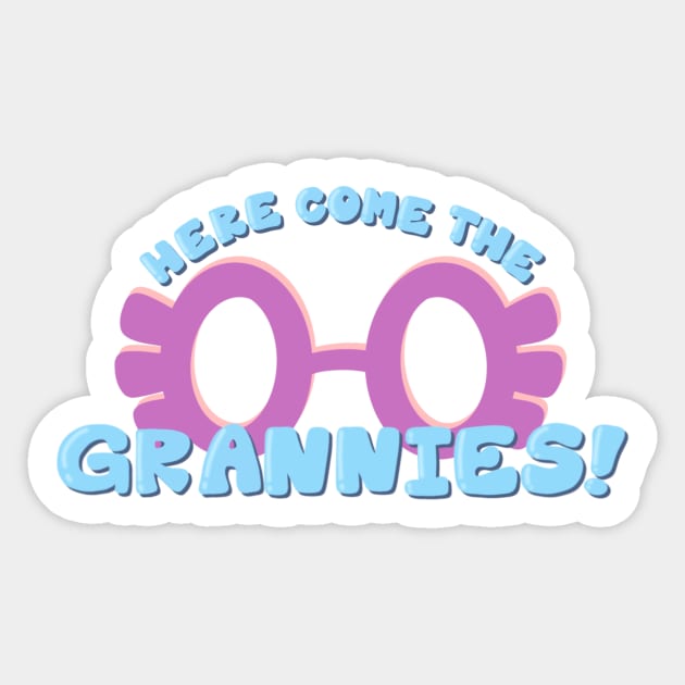 Here Come The Grannies! Sticker by Mama Goose Designs